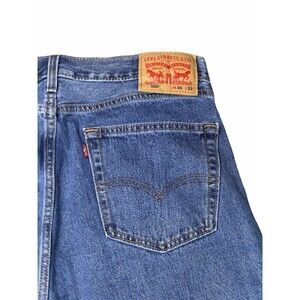Levis 505 Jeans Mens 36x32 Blue Regular Fit Cotton Straight Leg Clean Quality